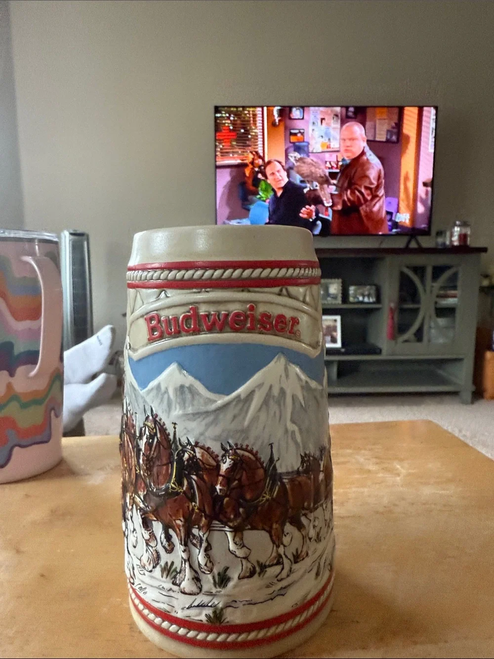 1985 Budweiser Holiday Ceramic Stein -series A 1985 limited edition